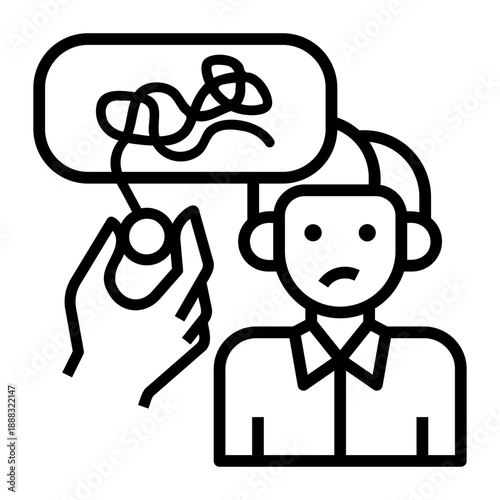 workaholic Line Icon