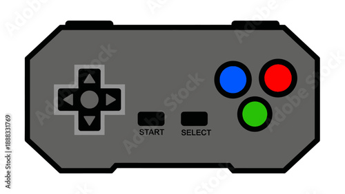 Retro Video Game Controller, Classic Gaming Pad with D-Pad, Buttons