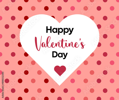 Happy Valentine's Day banner, romantic card concept illustration