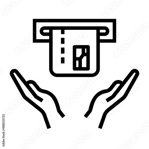 atm Line Icon