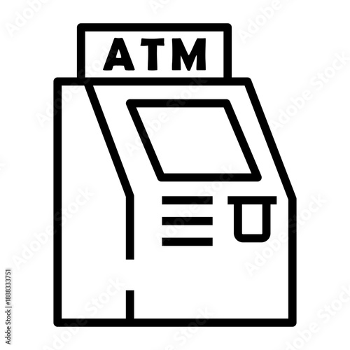 atm Line Icon
