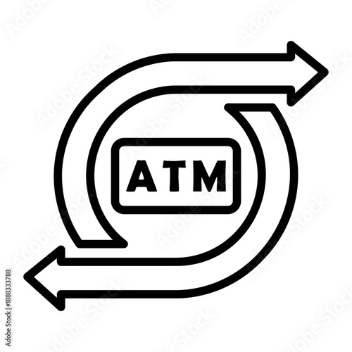 atm Line Icon