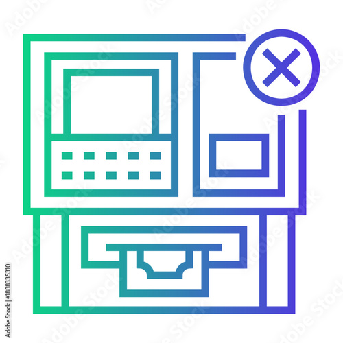 atm Line Gradient Icon
