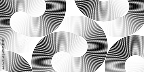 Black mascara circular texture, brush stroke isolated on white background