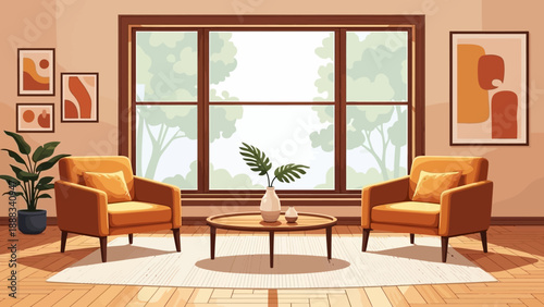 Cozy Living Room with Modern Furniture.