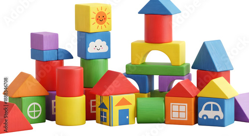 colorful wooden toy blocks