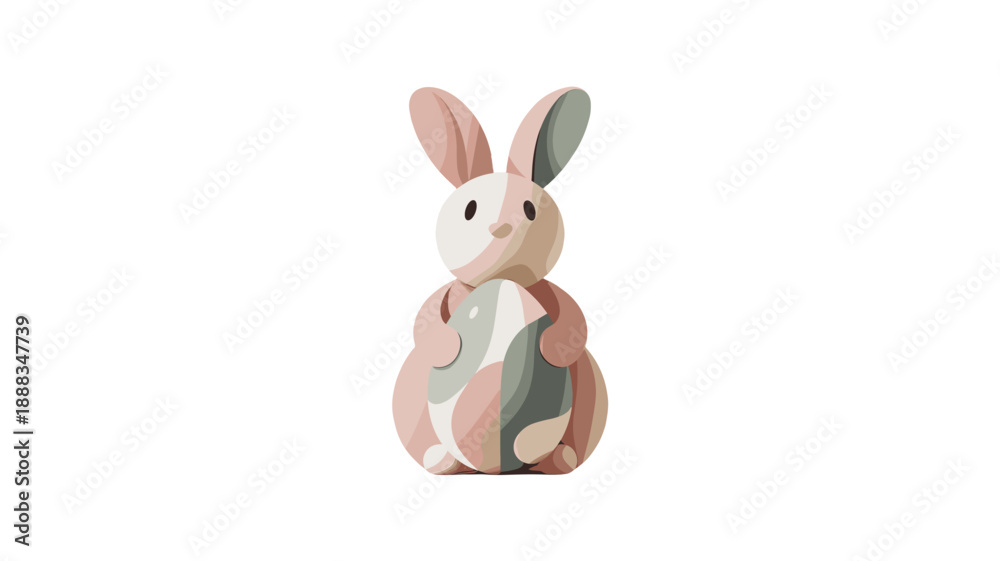 Fototapeta premium A cute illustration of a unique rabbit.