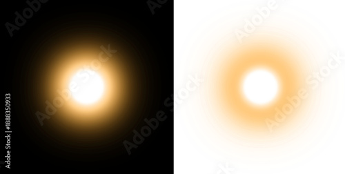 Foto Sun Light Bright Golden Glow Isolated