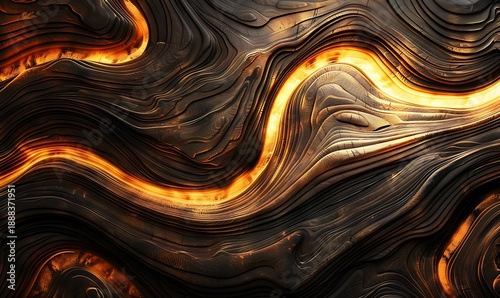 Surreal abstract background featuring distorted wood grain patterns