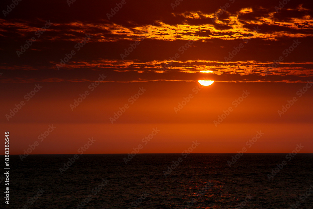Fototapeta premium Atardecer en Pimentel Chiclayo
