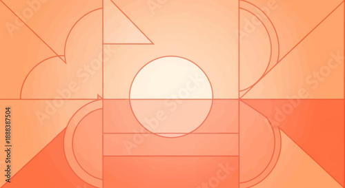 Abstract geometric design with soft pastel hues and symmetrical shapes for modern art decor