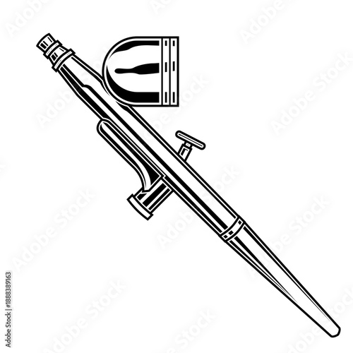 airbrush spray gun illustration
