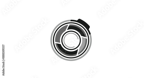 Abstract Camera Lens Aperture Symbol.