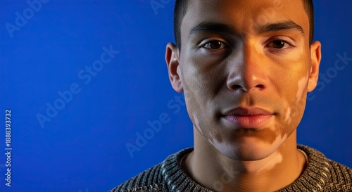 Portrait of a serious young man