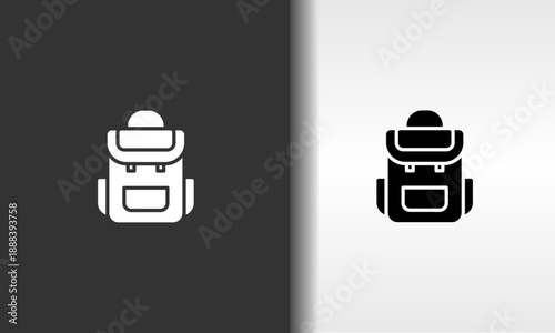 Backpack Vector, Icon Or Logo Sign Isolated Symbol Illustration