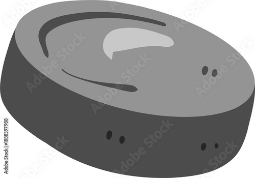Photography Cute Hockey Puck Cartoon Illustration