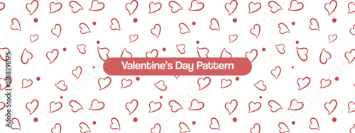 Romantic Seamless Red Heart Pattern for Valentine Celebration