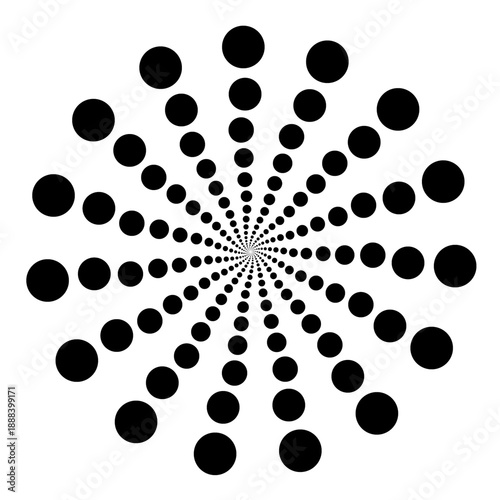 black and white dots