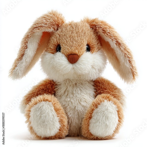 Soft toys stuffed bunny toy isolated on a white background