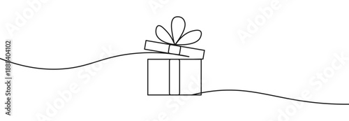 gift box with bow present surprise illustration doodle hand draw