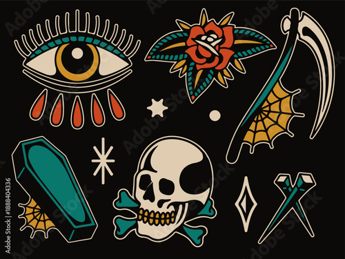 traditional tattoo set