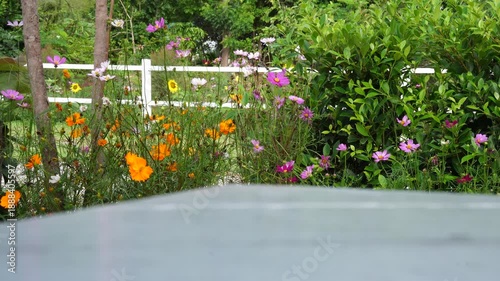 Marble tabletop surface is suitable for placing products.