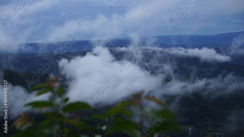 Mountain range and sea of ​​mist, tourist attractions in Hai Tak, Loei Province, Thailand