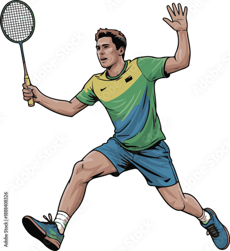 Table Tennis Player Flat Vector | Sports Illustration