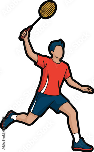 Table Tennis Player Flat Vector | Sports Illustration