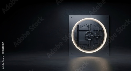 Modern security safe with illuminated dial