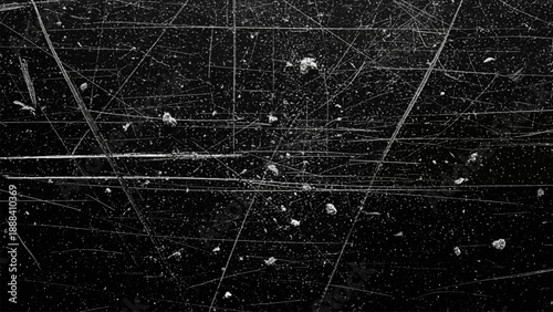 Old grunge damaged texture with scratches on a dark background vector illustration.