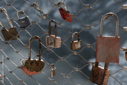 padlock on the fence