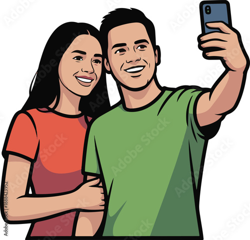 Couple Taking Selfie