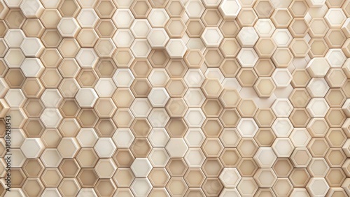Abstract Beige Hexagon Pattern Background Texture  A Seamless, Subtle, and Elegant Design for Modern Applications