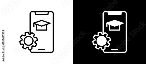 Edtech Tools whiteblack icon