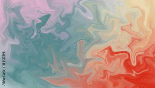 An abstract fluid marble background featuring colorful liquid swirls and a soft, wavy gradient texture.