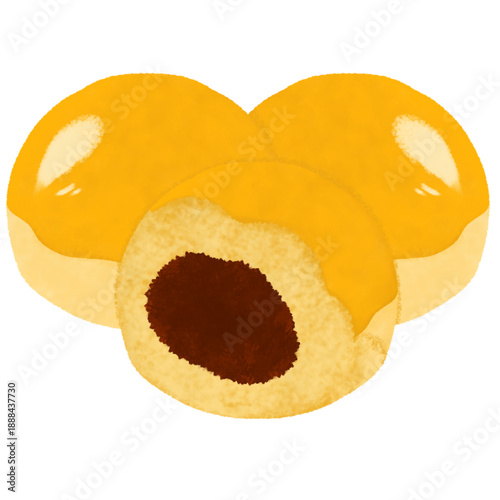 Illustration of nastar cookies for Ramadan and Eid al-Fitr themed decorations
