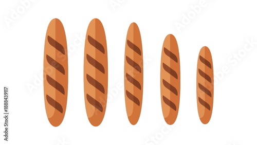 Grilled Sausages Arranged in a Row.