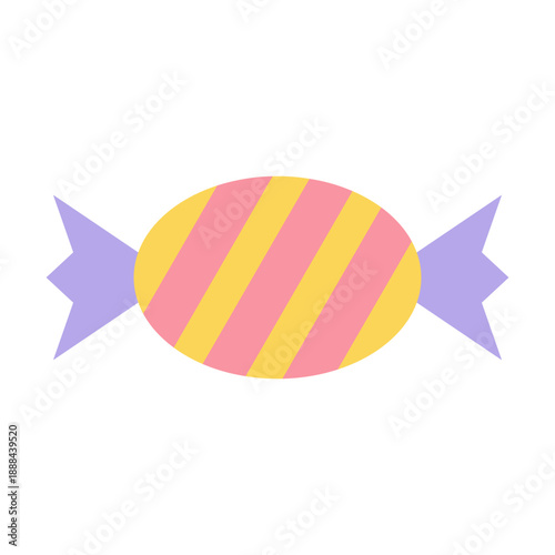 Colorful wrapped candy sweet treat.