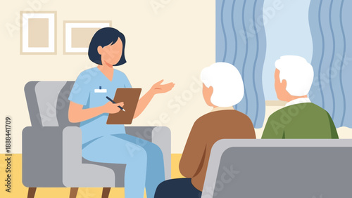 Senior Care Consultation with Female Healthcare Professional