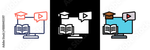 Learning Platform triple icon