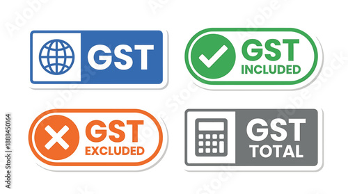 Collection of Vector Tax and Financial Status Icons for Business Transaction Indicators