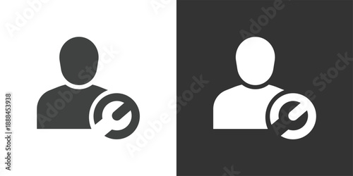 User Settings icon. Solid glyph series icon