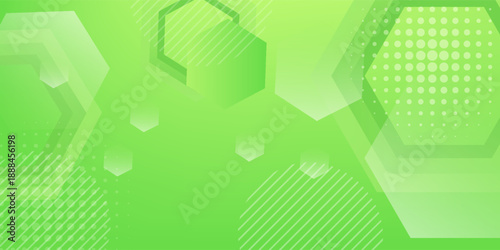 Green and white background abstract art vector with geometric gradient shapes. Abstract gradient shapes background for presentation, business report, card, banner, poster