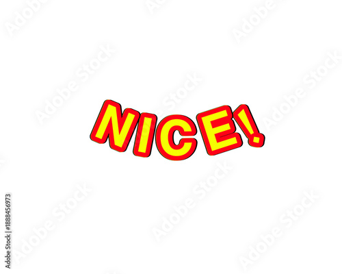 Bold nice text illustration isolated on transparent background 