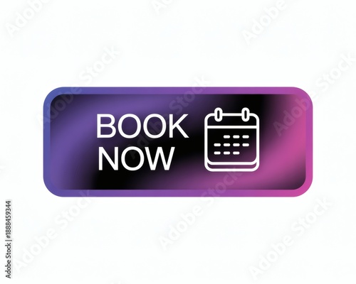 Purple book now button with calendar icon