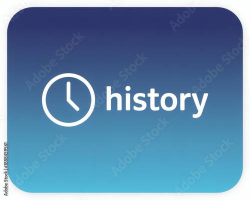 Historical timeline infographic with clock icon