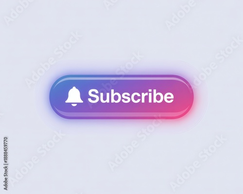 Vibrant subscribe button with bell icon