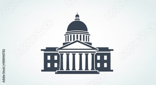 Government building with dome and columns illustration of a courthouse or capitol architectural symbol