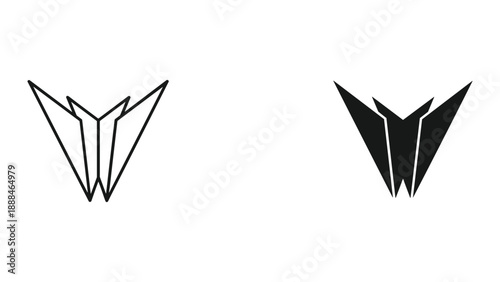 Modern geometric logo design concept